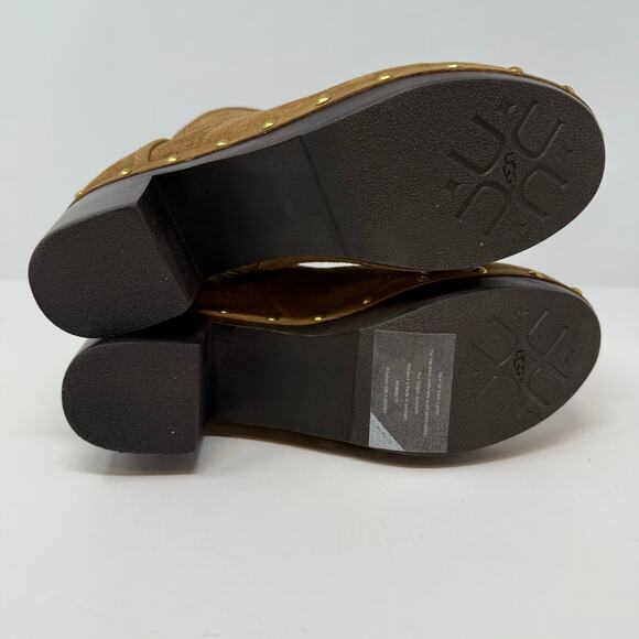 Ugg Ankle Booties Women's 8 Chestnut Brown Suede Cam II Platform Boot EUC - Picture 9 of 14